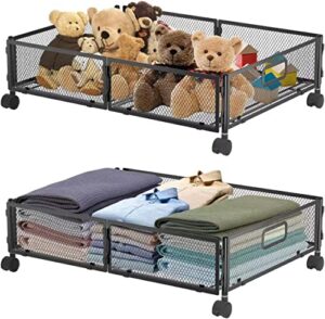 abcaster under bed storage with wheels,rolling under bed storage containers,under bed shoe storage,under bed storage for clothes, blankets,shoes