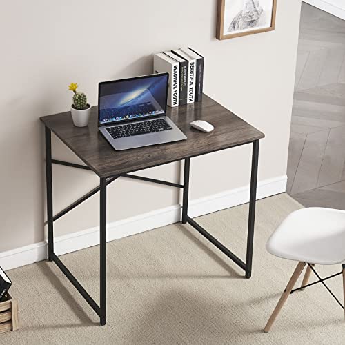 OFICS Small Home Office Desk, Computer Desk, 31.5" Laptop Desk for Small Space or Office, Space-Saving Study Writing Table (Vintage Wood)