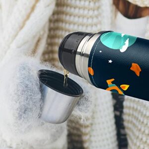 Starship Cartoon Stainless Steel Water Bottle Leak-Proof, Double Walled Vacuum Insulated Flask Thermos Cup Travel Mug 17 OZ