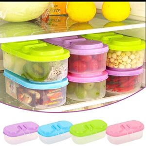 refrigerator stackable storage bins with lids, snack fruit storage containers for fridge, freezer, kitchen cabinet, pantry organization and storage