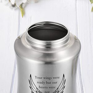 Urns for Ashes Decorative Urns for Adult Human Ashes Large Stainless Steel Cremation Urns for Human Ashes Up to 220 lbs