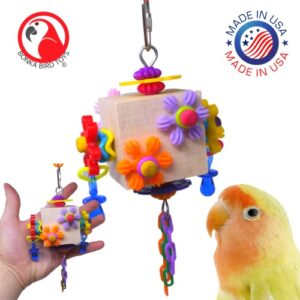Bonka Bird Toys 01174 Dancing Daises Small Medium Balsa Block Bird Toy Parakeet Conures Cockatiels