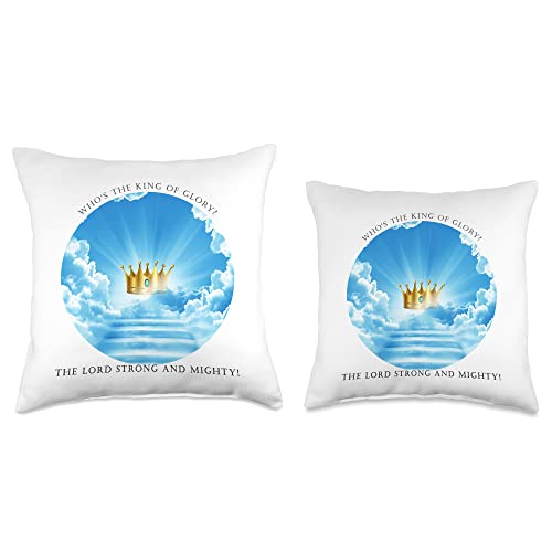 Pinchy Clarke - Apparel - Clothing Who's The King of Glory Throw Pillow, 16x16, Multicolor