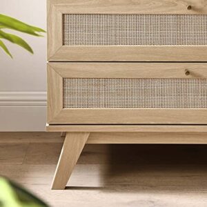 Modway Soma 3-Drawer Dresser in Oak, 31 x 18.5 x 30