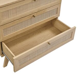 Modway Soma 3-Drawer Dresser in Oak, 31 x 18.5 x 30