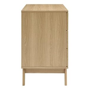 Modway Soma 3-Drawer Dresser in Oak, 31 x 18.5 x 30