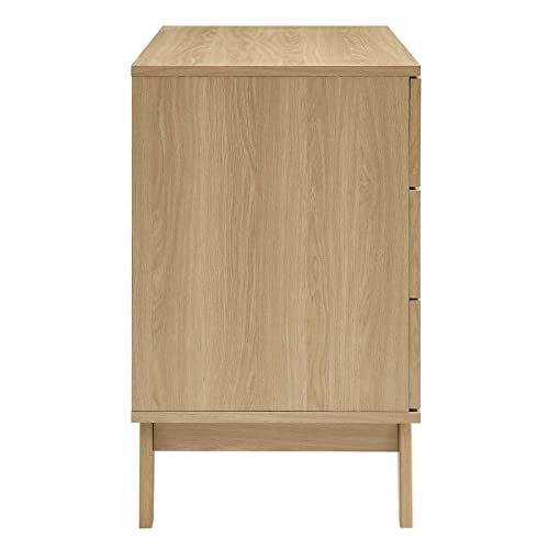 Modway Soma 3-Drawer Dresser in Oak, 31 x 18.5 x 30