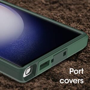OtterBox Galaxy S23 Ultra Commuter Series Case - TREES COMPANY (Green), slim & tough, pocket-friendly, with port protection