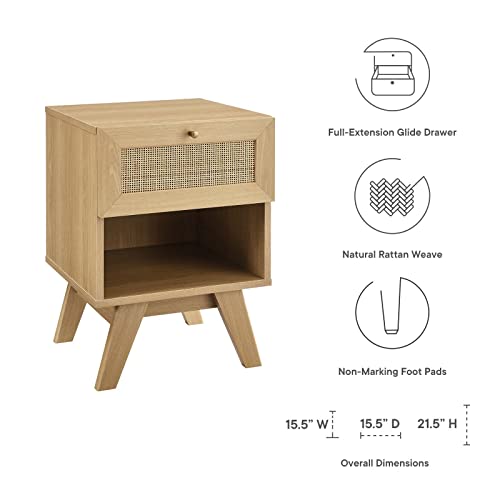 Modway Soma Nightstands, Oak, 15.5 x 15.5 x 21.5