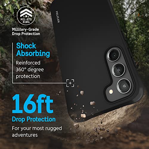 Pelican Ranger - Samsung Galaxy S23 Plus Case [6.6"] [15FT MIL-STD Drop Protection] [Wireless Charging] Phone Case For Samsung Galaxy S23 Plus - Slim, Rugged Cover W/ Anti Scratch Technology - Black