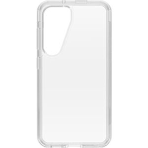 otterbox galaxy s23 symmetry series case - clear, ultra-sleek, wireless charging compatible, raised edges protect camera & screen