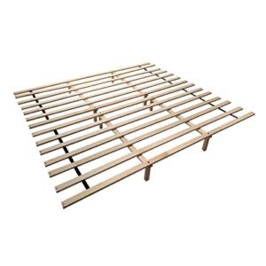 dg casa king size wood slat support, 14 slats, 2 center legs for extra support, durable wooden bunkie board/slats for king mattress, no assembly required
