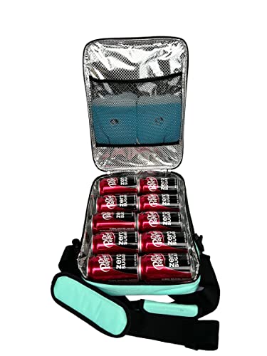 Ultra Slim Cooler | Beach Cooler |Beer Cooler | Pack and Go | Holds 10 Cans | Durable Exterior | Thick Insulation | Paddle Board Cooler | Hiking Cooler | Poolside Cooler | Kayak Cooler