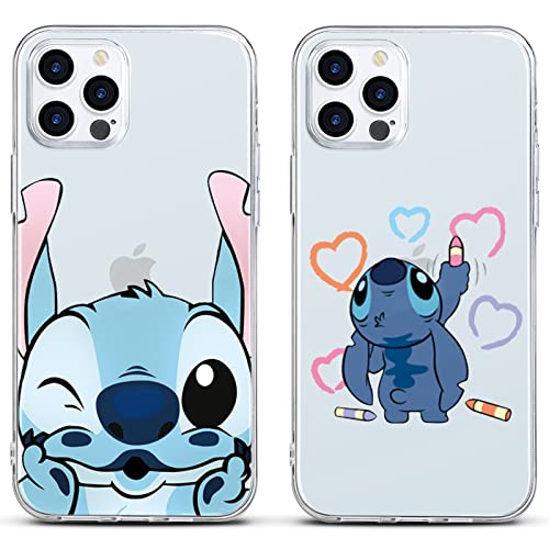 [2 Pack] Cute Case Designed for Apple iPhone 14 Pro Max Case, Cartoon Kawaii Aesthetic Cool Phone Cases Girly for Girls Boys Kids Women Soft Clear TPU Protective Cover Funda for iPhone 14 Pro Max 6.7"