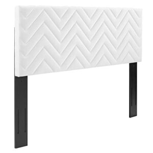 modway chevron adjustable, twin, white