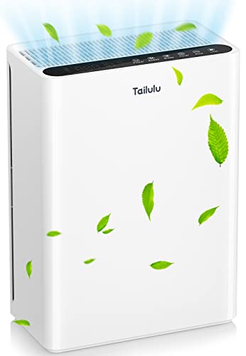 Tailulu Air Purifiers for Home Large Room Up to 1614sqft, with Two H13 HEPA Air Filter-Pet Dander Version(One is already in the purifier) for Dust, Pet Dander, Smoke, Pollen