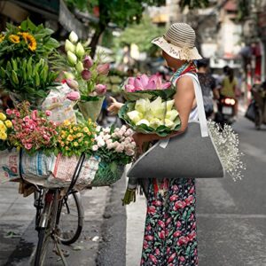 Beautyflier Flower Carrier Floral Bouquet Tote Bag, Reusable Nylon Fresh Flowers Delivery Slings Baby Breath Flowers Holder Carry from Farmers Market or Garden Valentines Mother's Day Gift (Bag Only)