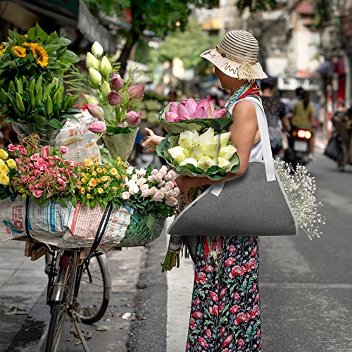 Beautyflier Flower Carrier Floral Bouquet Tote Bag, Reusable Nylon Fresh Flowers Delivery Slings Baby Breath Flowers Holder Carry from Farmers Market or Garden Valentines Mother's Day Gift (Bag Only)