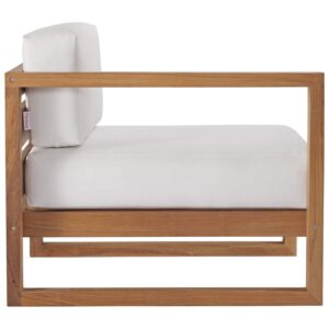 modway eei-4254-nat-whi-set upland patio teak wood 3-piece sectional sofa set, natural white