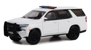 greenlight 43001-l hot pursuit - 2022 chevy tahoe police pursuit vehicle (ppv) 1/64 scale with light & push bar