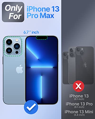 Silverback for iPhone 13 Pro Max Case with Stand, MagSafe-Compatible Case with Built-in Camera Cover,Magnetic Phone Case Shockproof DustProof Cover for iPhone 13 Pro Max 6.7 inch- Clear