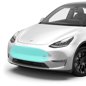 mini bumper ppf for tesla model y (2023) - custom fit anti scratch paint protection film cover, clear self healing shield guard, complete with install kit