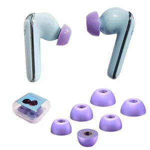 luckvan memory foam tips for soundcore ear tips replacement earbuds tips for anker soundcore life p3 p2 a1 a2 nc lms purple