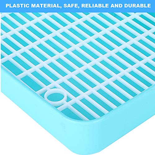 LIZEALUCKY Rabbit Litter Box Toilet, Plastic Square Cage Box Potty Trainer Corner Litter Bedding Box Pet Pan for Small Animals, Rabbits, Guinea Pigs, Chinchilla, Ferret, Galesaur, 11 x 8.7 x 5.9 in