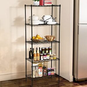 Storage Shelves, 5 Tier Commercial NSF Certified Metal Shelving, Heavy Duty Wire Shelving Unit for Kitchen Restaurant Bathroom Office Pantry, 14"Lx24"Wx60"H Metal Shelves For Storage Utility Shelf