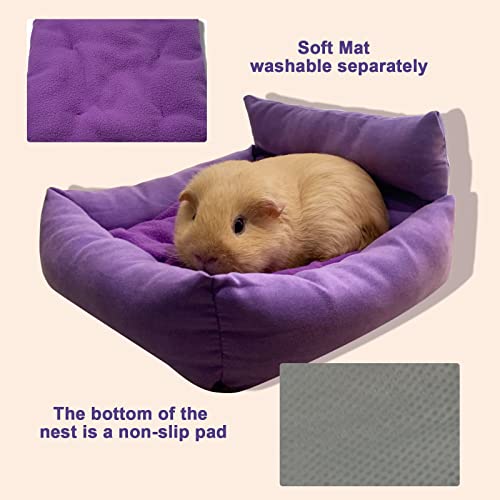 Guinea Pig Beds Mat for Sleep,Small Animal Bed Set for Guinea Pig Ferret Chinchilla Cage Accessories Toys Sleeping Bed Needs Bedding