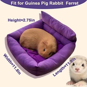 Guinea Pig Beds Mat for Sleep,Small Animal Bed Set for Guinea Pig Ferret Chinchilla Cage Accessories Toys Sleeping Bed Needs Bedding