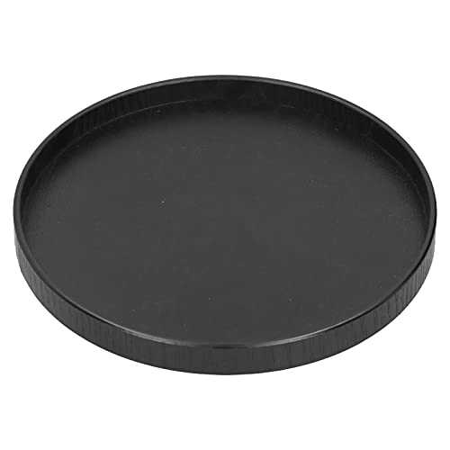 Milltrip Round Wooden Food Fruit Serving Tray Service Plate for Home Kitchen Hotel Use Black(24cm/9.4in)