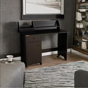 ALISENED Computer Desk with Drawers and Hutch,Small Home Office Desk，Wood Desk Executive Desks with Storage Shelf, Writing Desk with File Drawer for Bedroom Small Space