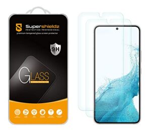 supershieldz (2 pack) designed for samsung galaxy s23 5g tempered glass screen protector, anti scratch, bubble free