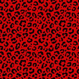 texco inc animal skin/leopard pattern poly spandex bubble crepe chiffon minimal stretch/prints woven apparel diy fabric, red black 1 yard