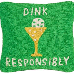 Chandler 4 Corners Artist-Designed Dink Responsibly Hand-Hooked Wool Decorative Throw Pillow (14” x 14”) Irish Pub & Bar Pillow for Couches & Chairs - Low Maintenance, St. Patrick's Day Pillow