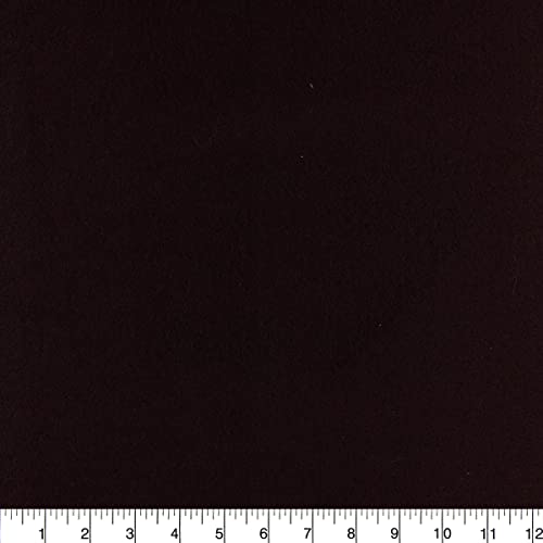 TEXTILE CREATIONS INC. Double Brushed Solid Fleece, Black Cut by The Yard