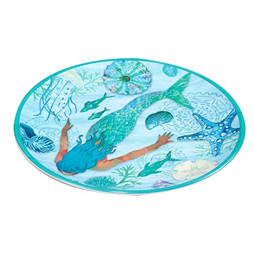 Certified International Serene Seas Melamine Platter Set, Multicolor, Large, 2 Piece