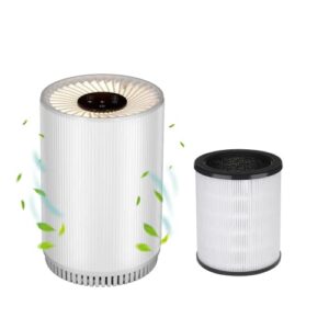 [2 pack kj80 air purifier + 2 pack hepa air filter combo purchase], druiap air purifiers for home bedroom with h13 hepa air filter, for office,babyroom,living room,kitchen,apartment,dorm,ozone free