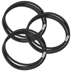 3 pack trash can bands garbage bag elastic bands durable rubber band fit 13-30 gallon garbage cans elastic rubber bands for garbage bag, waste bins, litter box (black,small(13-30gal))