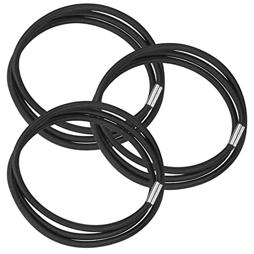 3 Pack Trash Can Bands Garbage Bag Elastic Bands Durable Rubber Band Fit 13-30 Gallon Garbage Cans Elastic Rubber Bands for Garbage Bag, Waste Bins, Litter Box (Black,Small(13-30gal))