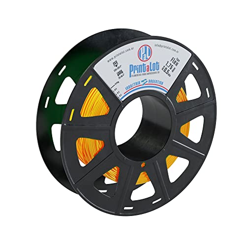 PRINTALOT TPU 3D Printer Filament, Dimensional Accuracy +/- 0.03 mm, 250gr Spool, 1.75 mm, Orange Fluo