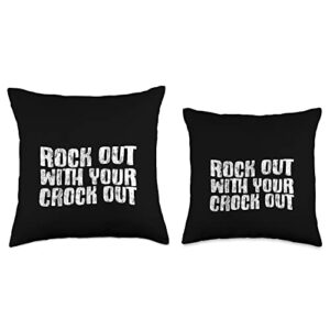 Chef FH Rock Out with Your Crock Out-Throw Pillow, 16x16, Multicolor