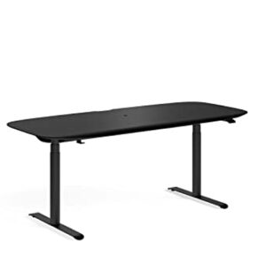 BDI Furniture Soma - Lift Desk - 72" W - Ebonized Ash Top - Black Base