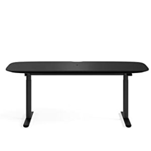 BDI Furniture Soma - Lift Desk - 72" W - Ebonized Ash Top - Black Base