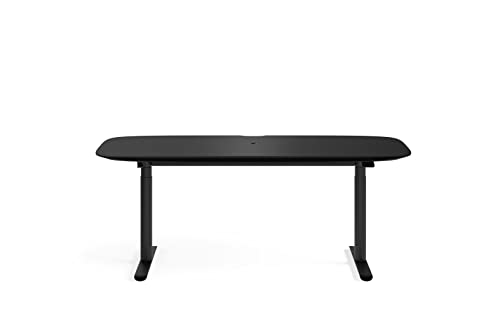 BDI Furniture Soma - Lift Desk - 72" W - Ebonized Ash Top - Black Base