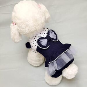 Pet Clothes for Large Dogs Girl Dog Dresses Autumn and Winter Thickening Four Legs Princess Bow Denim Skirt for Medium Dogs Easter