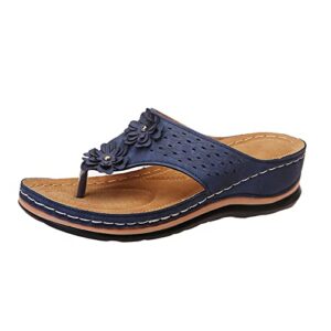 jmmslmax platform wedge sandals for women dressy summer wide women comfy sandals boho open toe wedge slip on sandals slipper