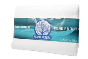 aquarium polishing filter pad, 50 micron, 24" x 36", water polishing pad for crystal clear fish tank, cut-to-fit aquarium floss pad, made in usa (1 pack)