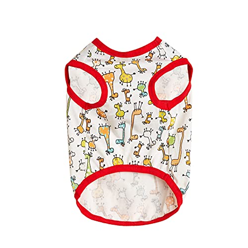 Girl T-Shirt Cat Full Small Dog Print Pet Vest Pattern Sleeveless Pet Clothes Male Dog Clothes for Small Dogs